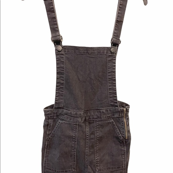 Madewell Lunar Wash Raw Edge Hem Skinny Leg Denim Jean Overalls - Picture 7 of 10